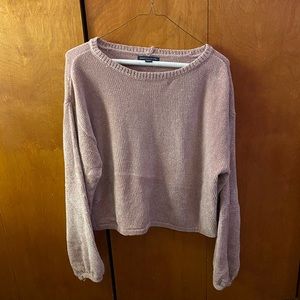 Mauve crushed velvet sweater